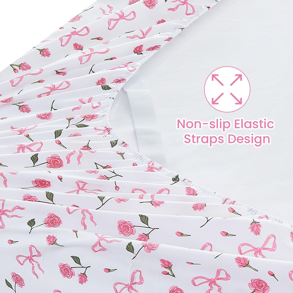 Softan deep-pocket fitted sheet up to 15 inches secures a thick mattress.