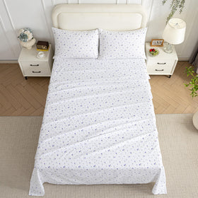 Softan flat sheet and pillowcases laid out to show the full 4-piece set