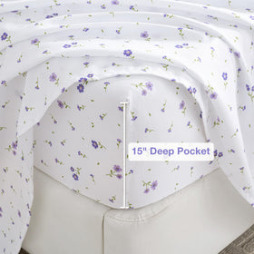 Softan queen fitted sheet with 15inch deep pocket on thick mattress.