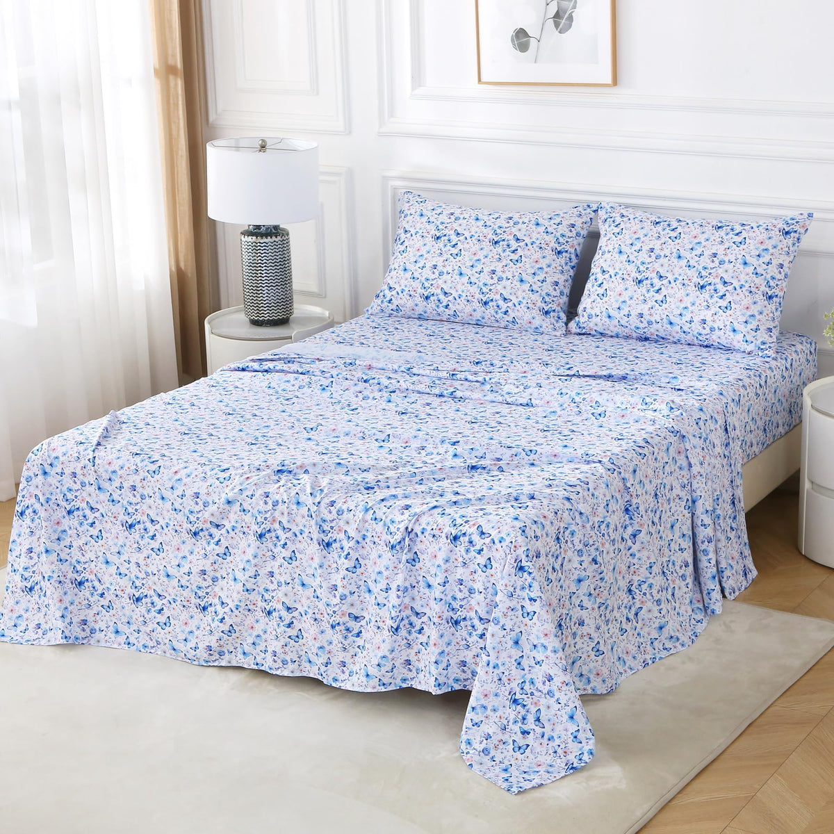 Softan OEKO-certified patterned queen set emphasizing safety and durability