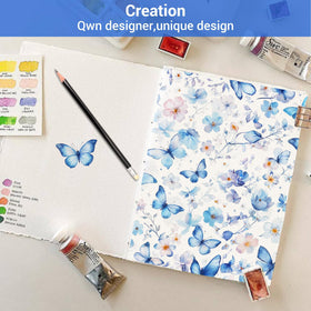 Softan blue floral print enhances bedroom decor and mood