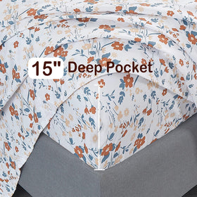 Softan queen sheet set with four pieces includes fitted sheet, flat sheet, and pillowcases
