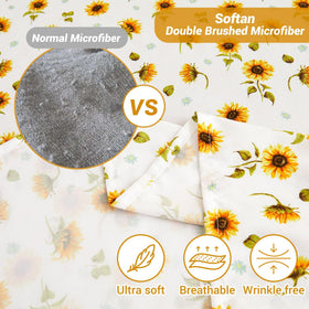 Softan sunflower fitted sheet queen fits thick mattresses securely