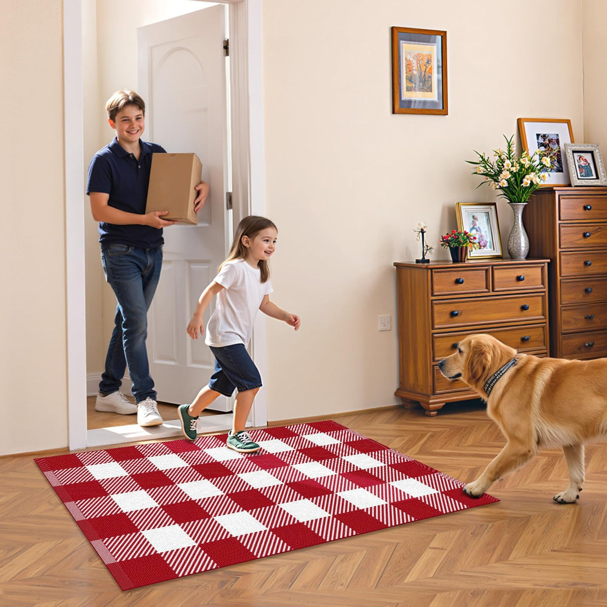 SofterCharm entryway rug enhances home décor with a cozy, versatile look