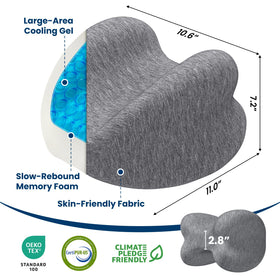 SofterCharm knee pillow breathable machine-washable cover for easy care.