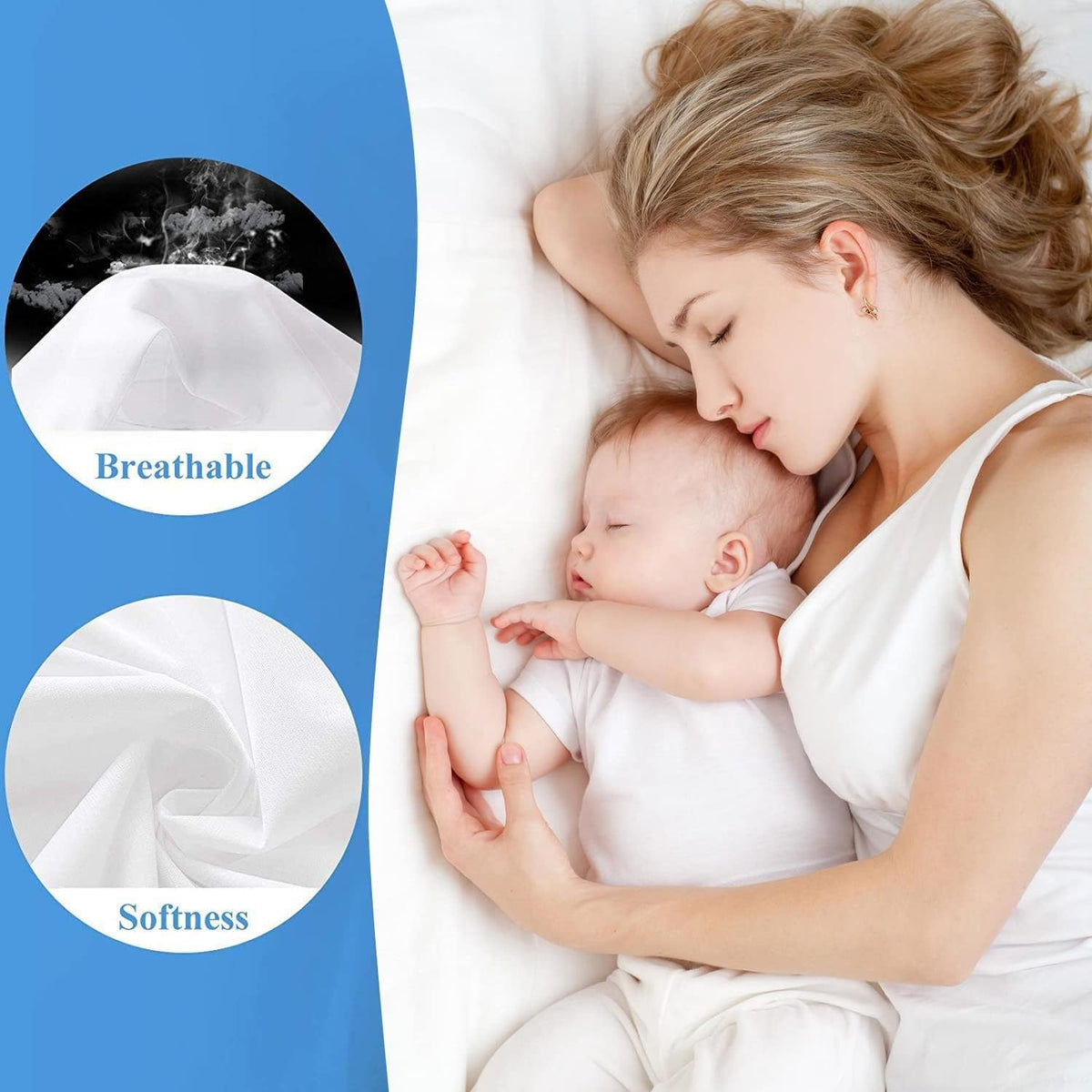 Softhour quiet, wrinkle-free bed cover with no plastic noise
