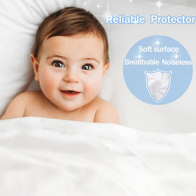 Softhour twin size mattress protector stretch-fit on bed.