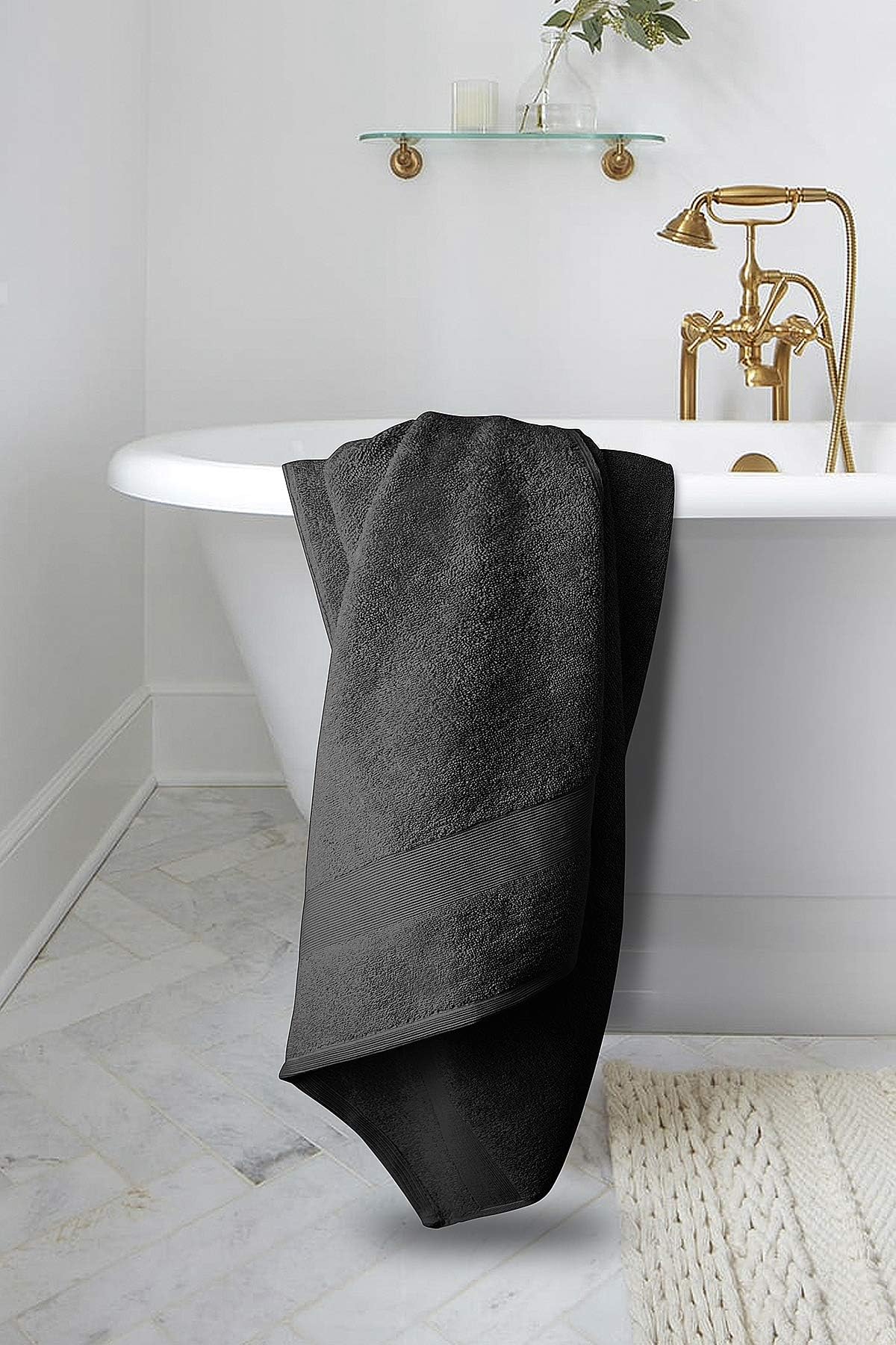 Softolle bath towels grey in a dorm room, cozy and reliable daily essential.