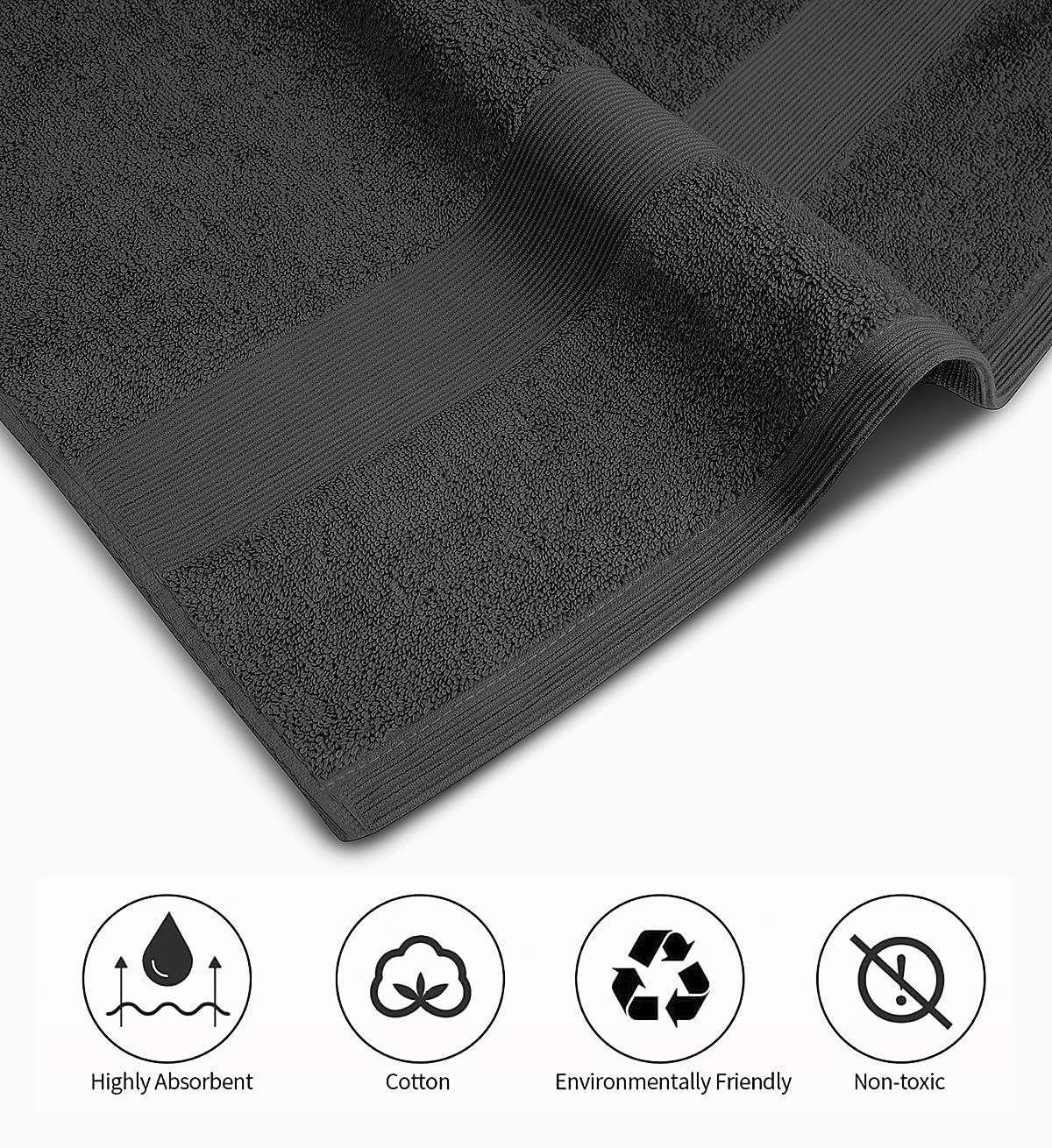 Softolle bath towels grey draped over a rack for spa-like comfort.