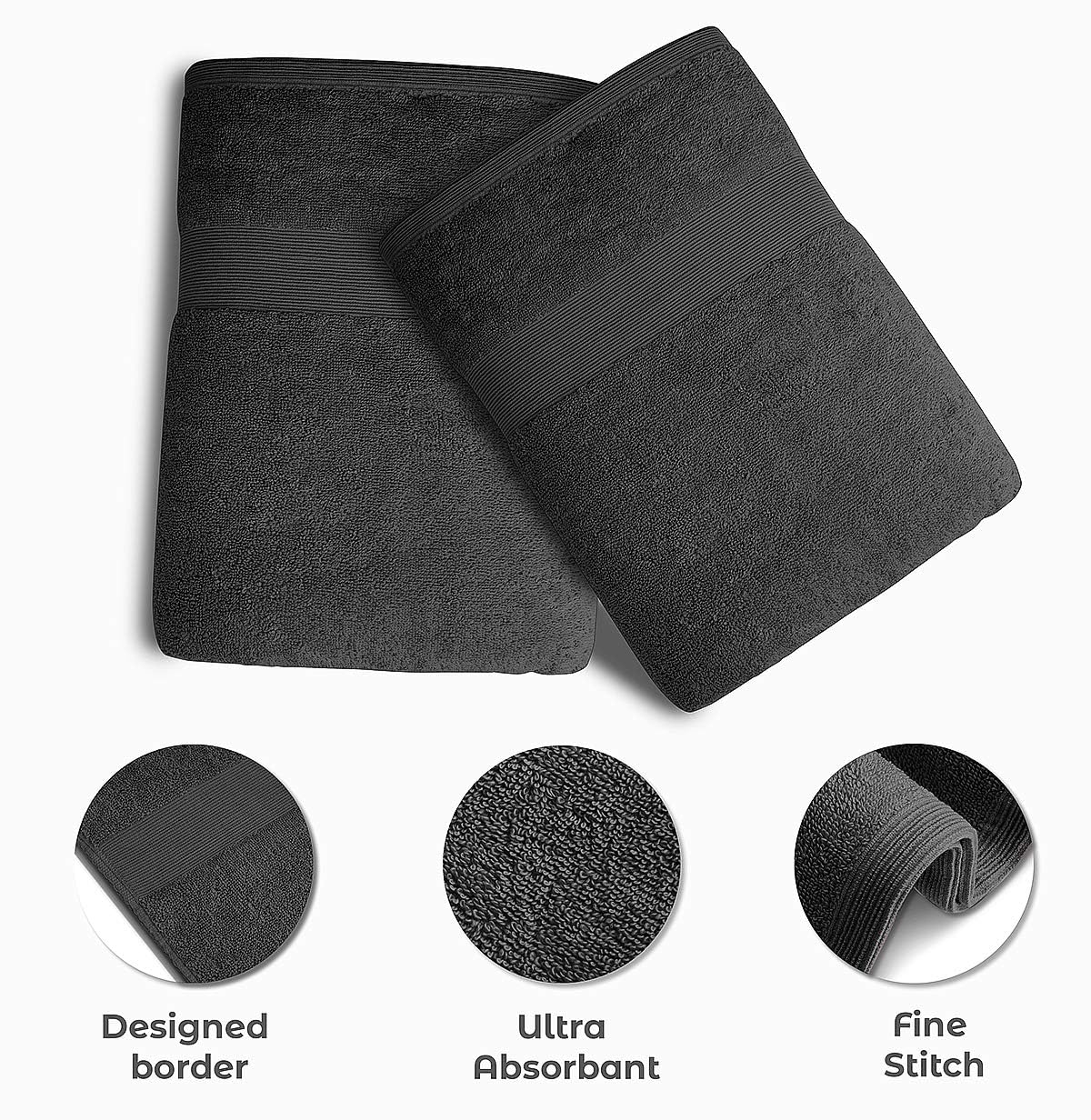 Softolle towels in grey close-up, highlighting premium softness and quick-dry feel.