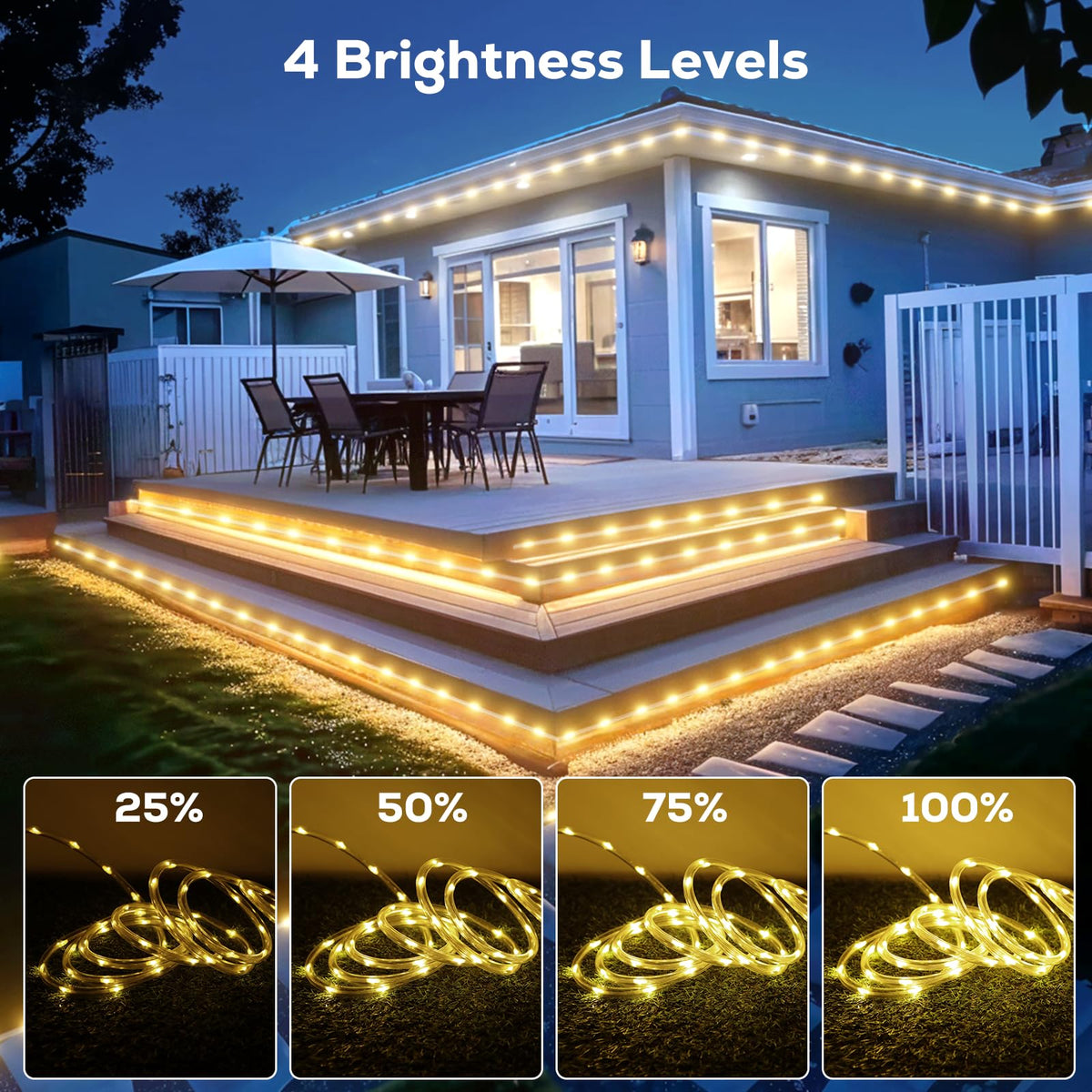 Soiarllt bedroom rope lights add soft glow and safe indoor use.