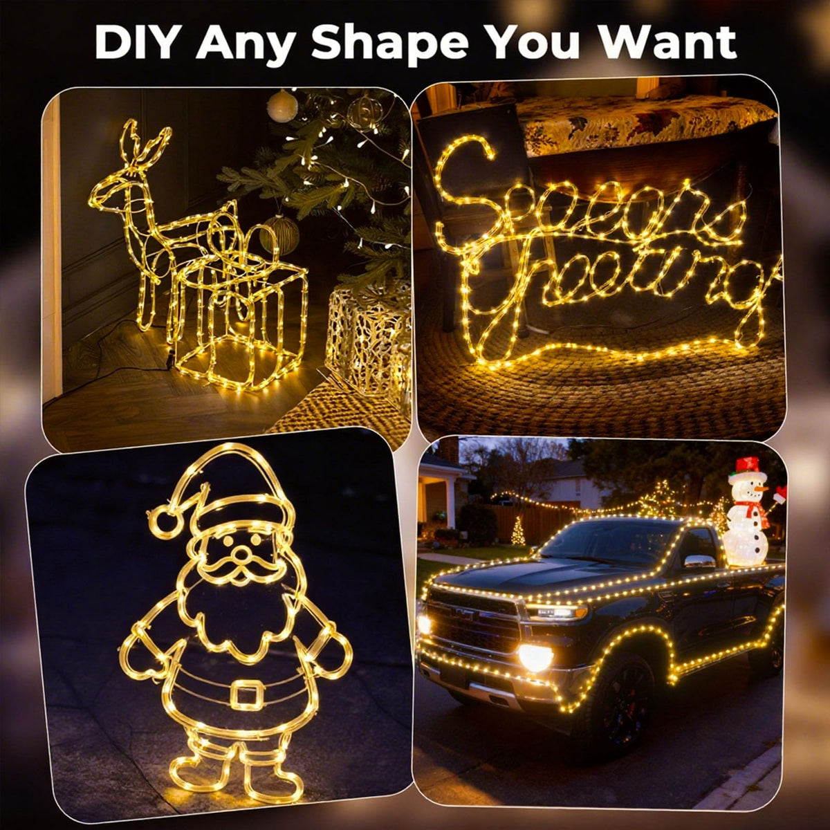 Soiarllt outdoor patio party lights create festive mood with eight lighting modes.