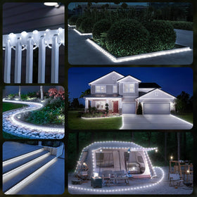 Soiarllt patio decor rope lights wrap around railings for warm evenings
