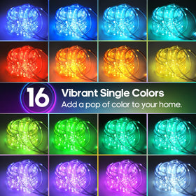 Soiarllt rope lights 120 LEDs color changing for versatile mood lighting.