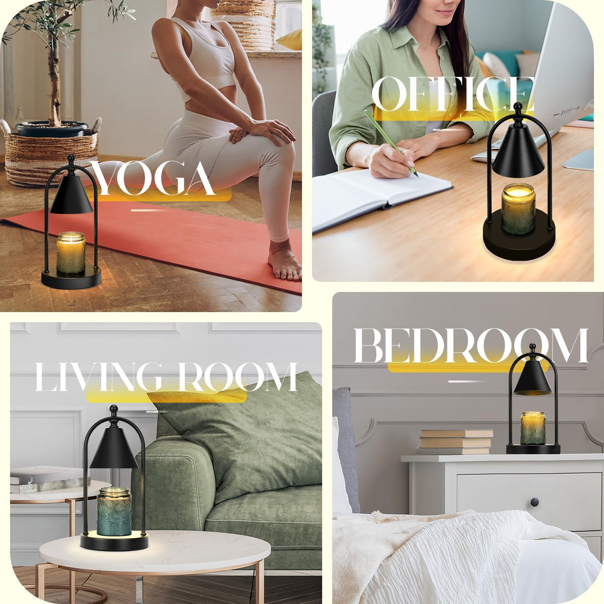 Soilsiu candle warmer fits various candle sizes for flexibility