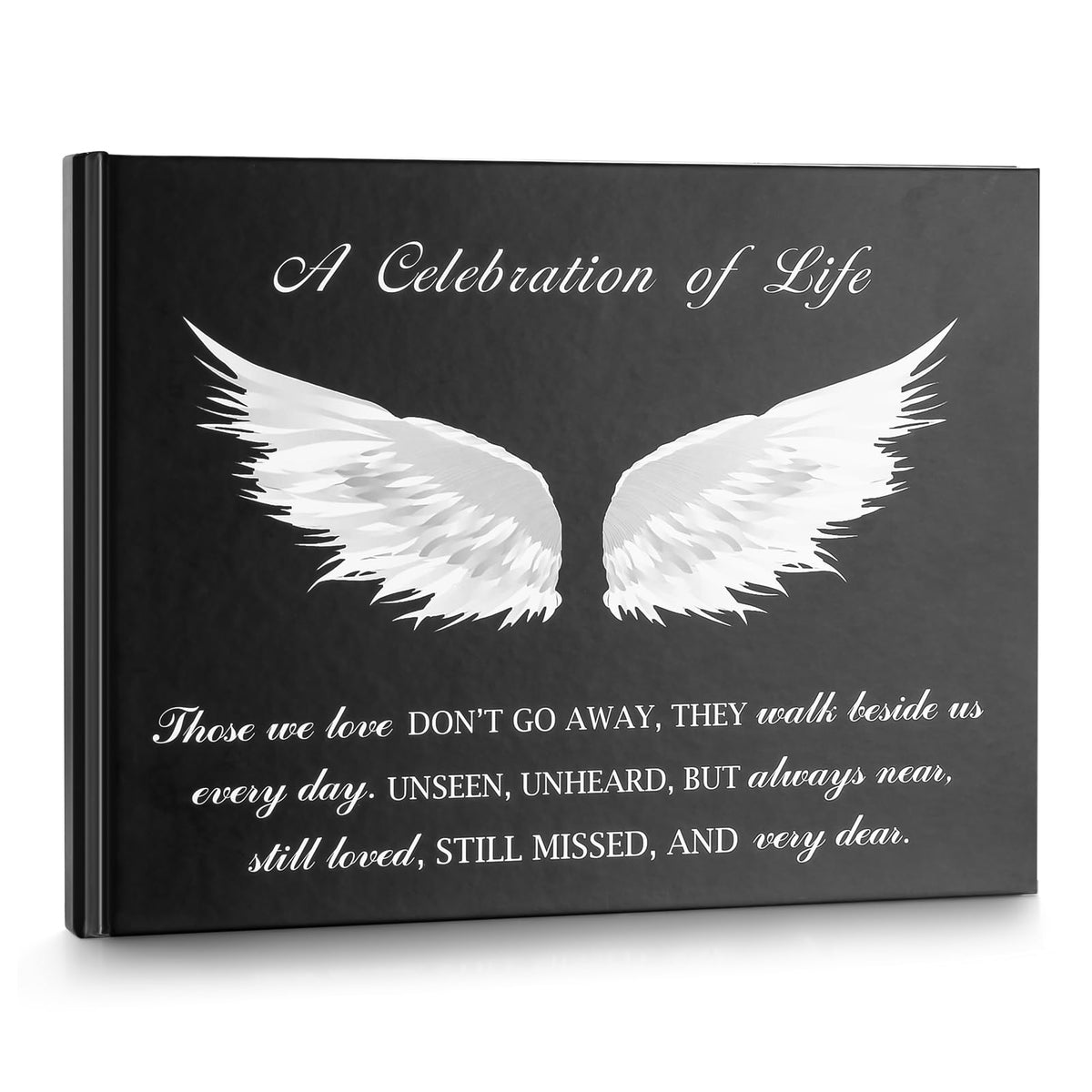 SOITIS funeral guest book cover with a frosted hard cover for lasting dignity.