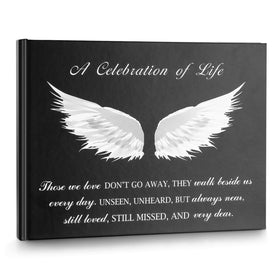 SOITIS funeral guest book cover with a frosted hard cover for lasting dignity.