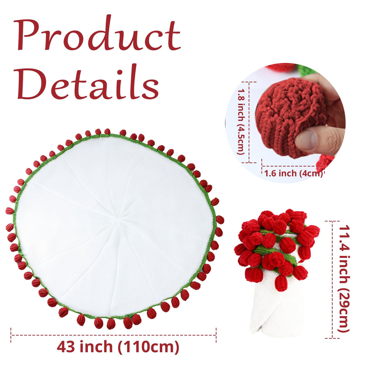 Sokfone Flower Blanket closeup reveals detailed crochet texture and craftsmanship