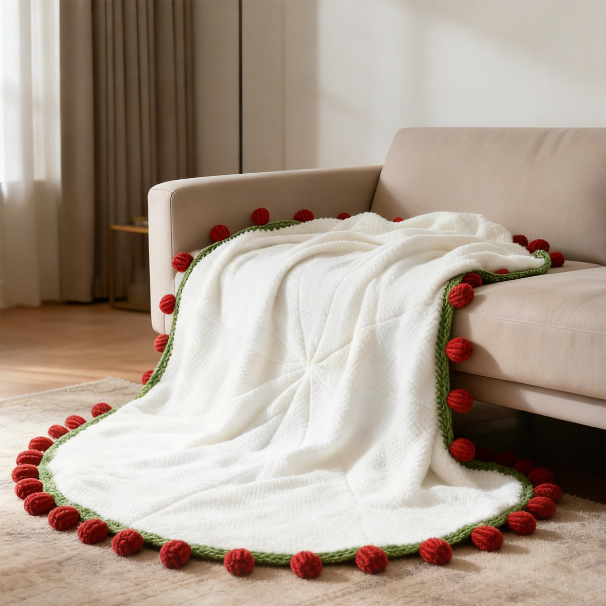 Sokfone Flower Blanket folded bouquet look adds room charm and style