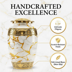 Display-ready Solace Forever urn suitable for home or niche placement