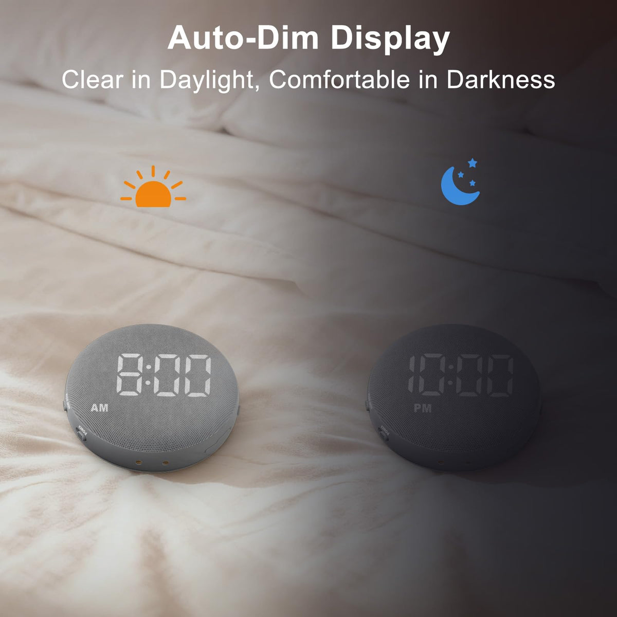 SolaceRise auto-dim display adapts to ambient light for comfort
