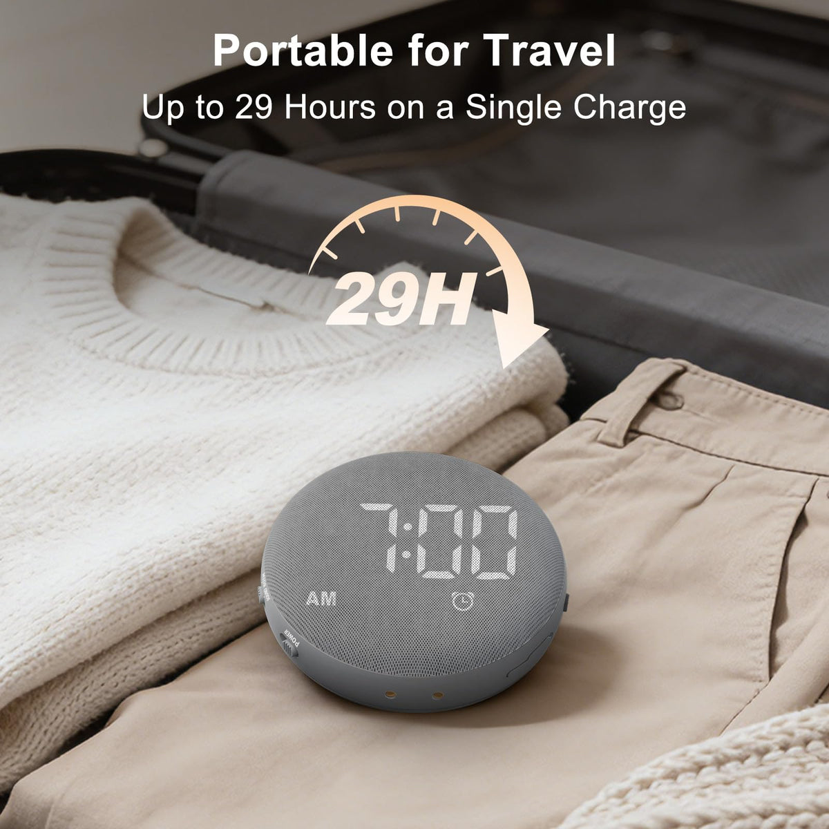 SolaceRise tap-to-snooze supports a relaxed morning routine