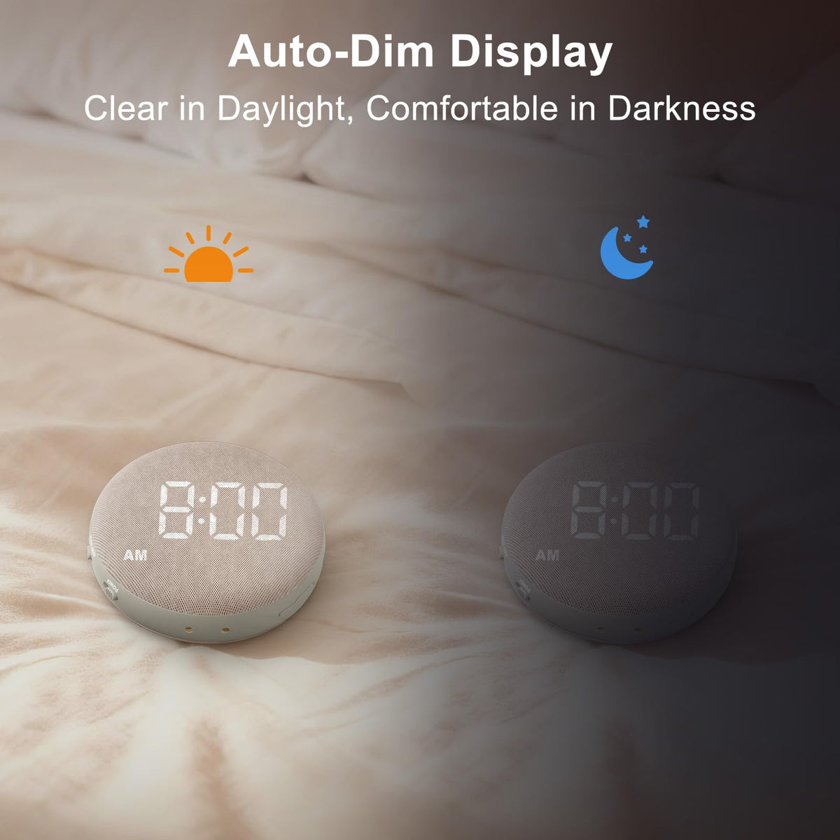 SolaceRise clock offers 15 volume levels and snooze option for flexible mornings