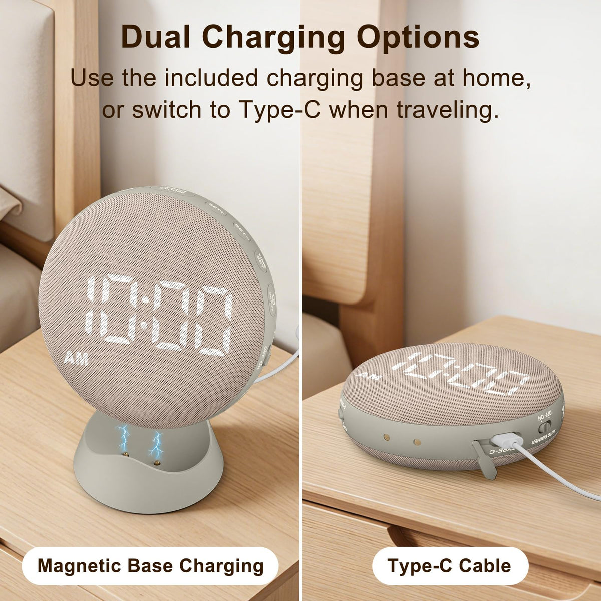 SolaceRise gift-ready alarm clock suitable for family and friends