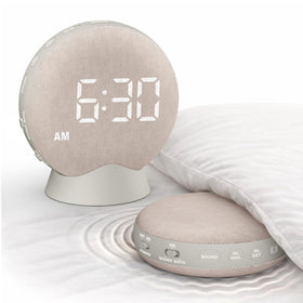 SolaceRise alarm clock shows 110dB alarm and bed shaker for heavy sleepers