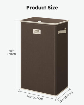 SOLEDI 100L capacity basket assembled, ready to hold a week of laundry.