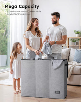SOLEDI 180L three-section sorter helps separate lights, darks, and colors.
