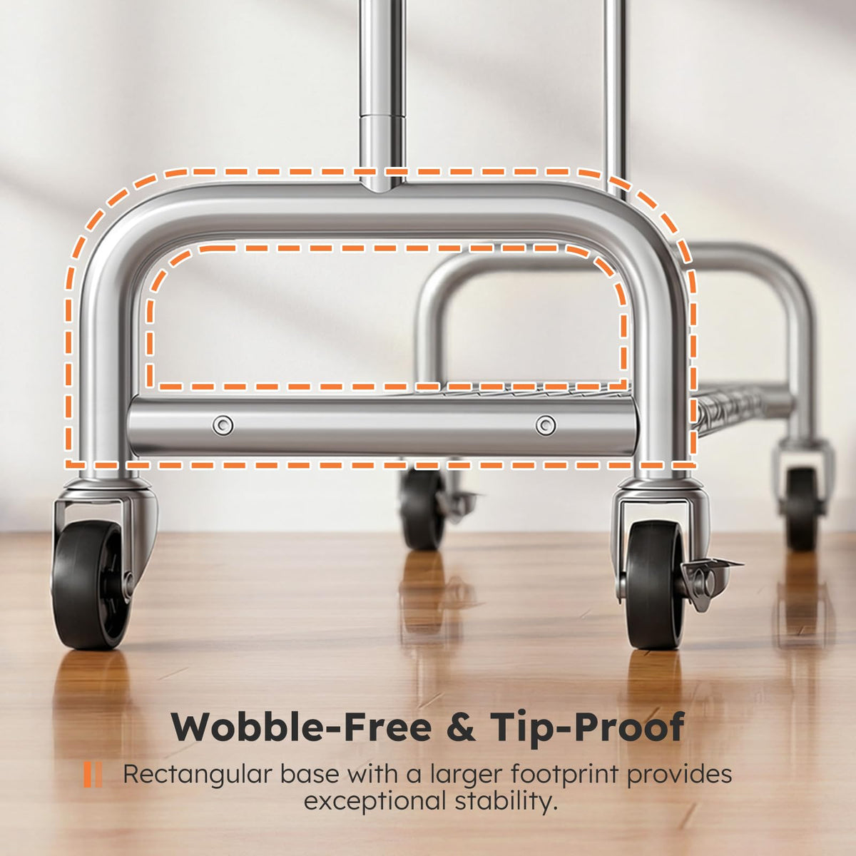 SOLEDI garment rack assembly kit simplifies setup and stability.