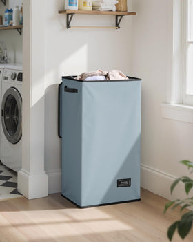 SOLEDI 100L capacity holds a week of laundry in one basket.