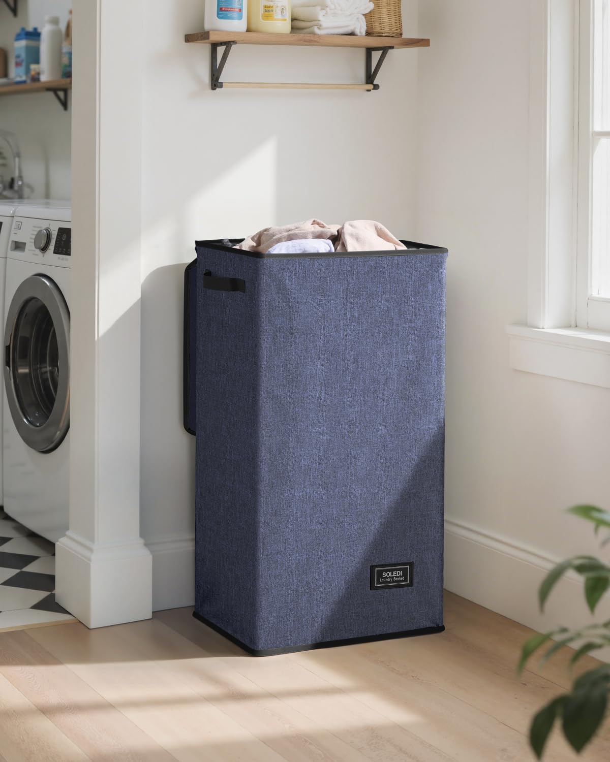 SOLEDI 100L capacity hamper offers ample storage for a week of laundry