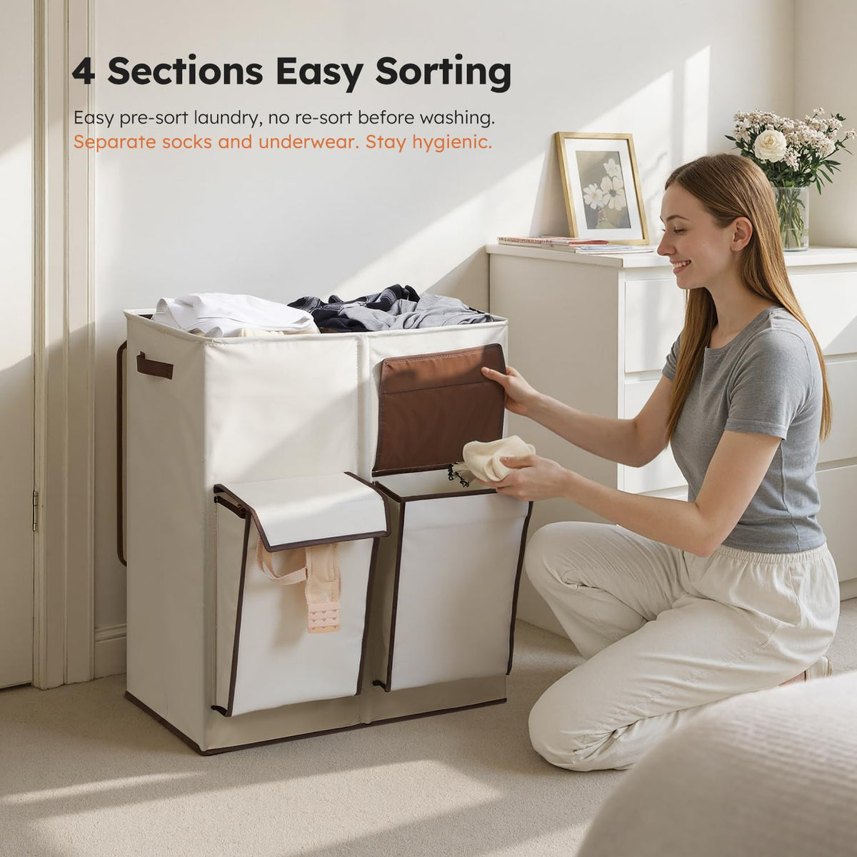 SOLEDI 4-section structure keeps laundry organized