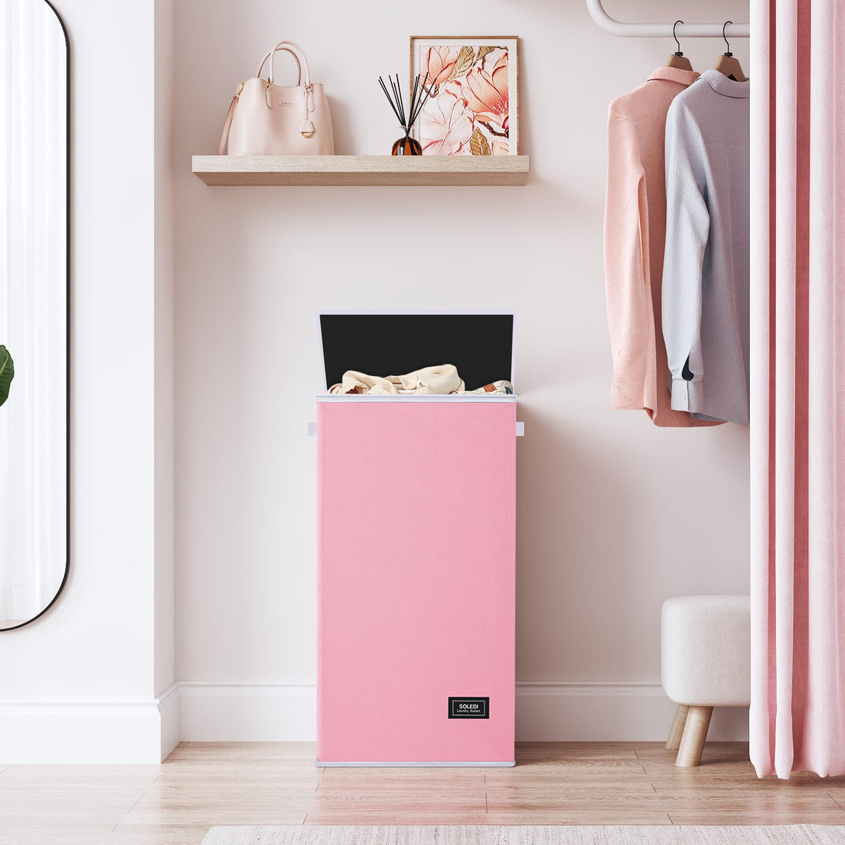 SOLEDI pink color adds a soft, stylish touch to rooms.