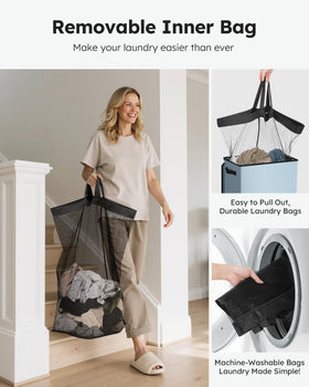 SOLEDI removable inner bag for easy transport of clothing.