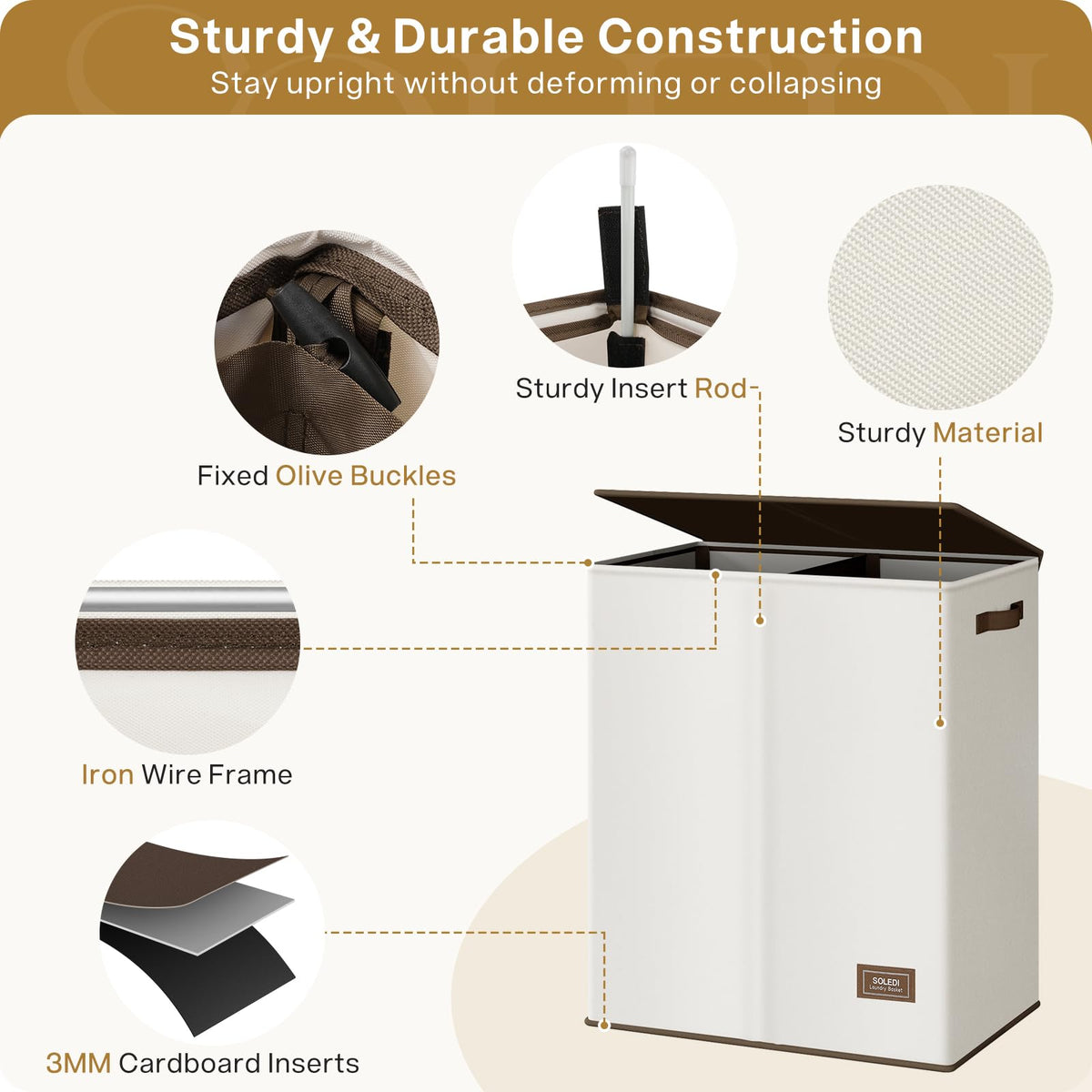 SOLEDI removable inner bags simplify moving laundry to the washer