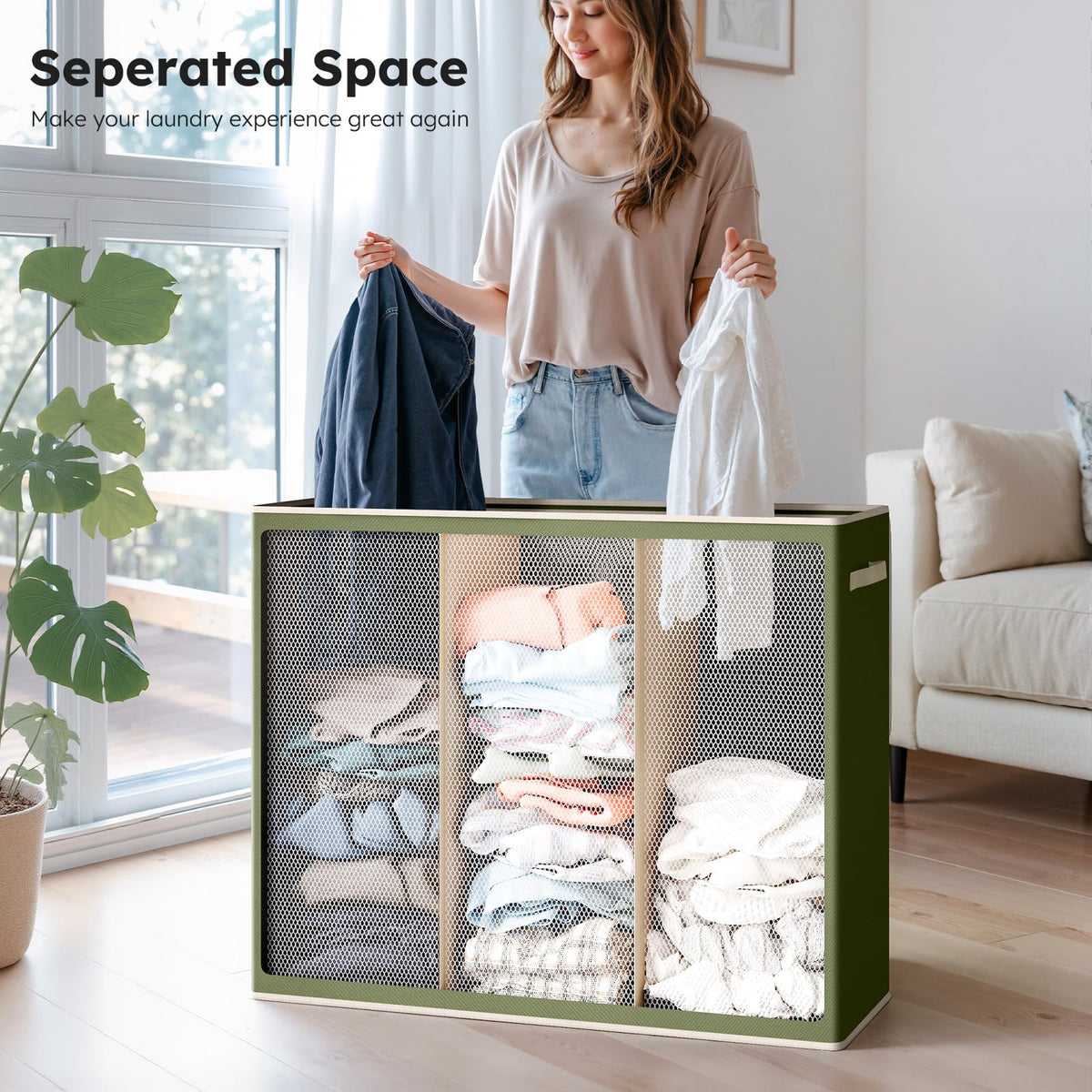 SOLEDI removable mesh bags enable hygienic, line-free transport of clothes.