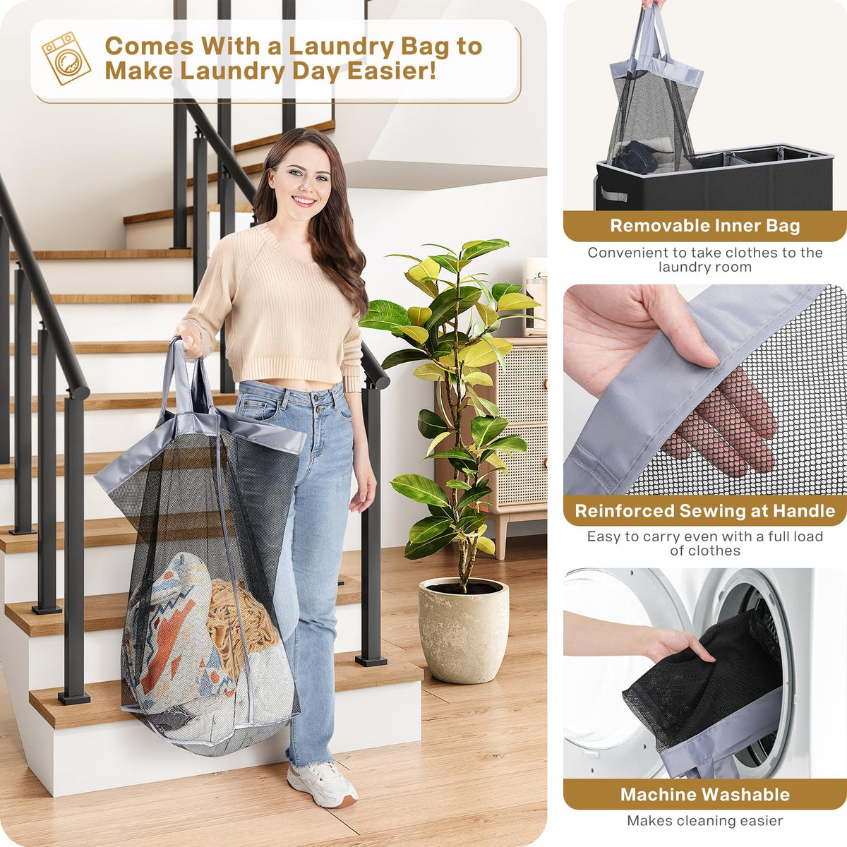 SOLEDI sturdy iron frame with MDF bottom prevents tipping