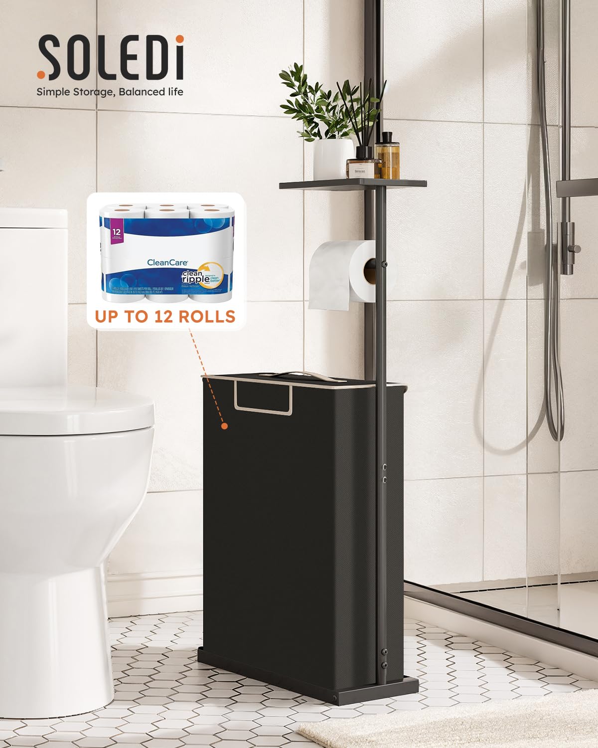 SOLEDI anti-slip base keeps the stand steady on floors