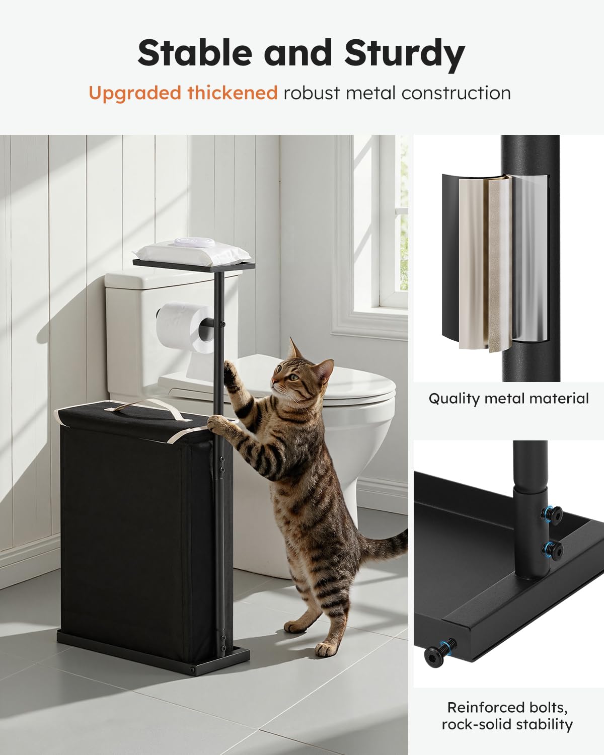 SOLEDI rustproof metal construction resists moisture and fingerprints
