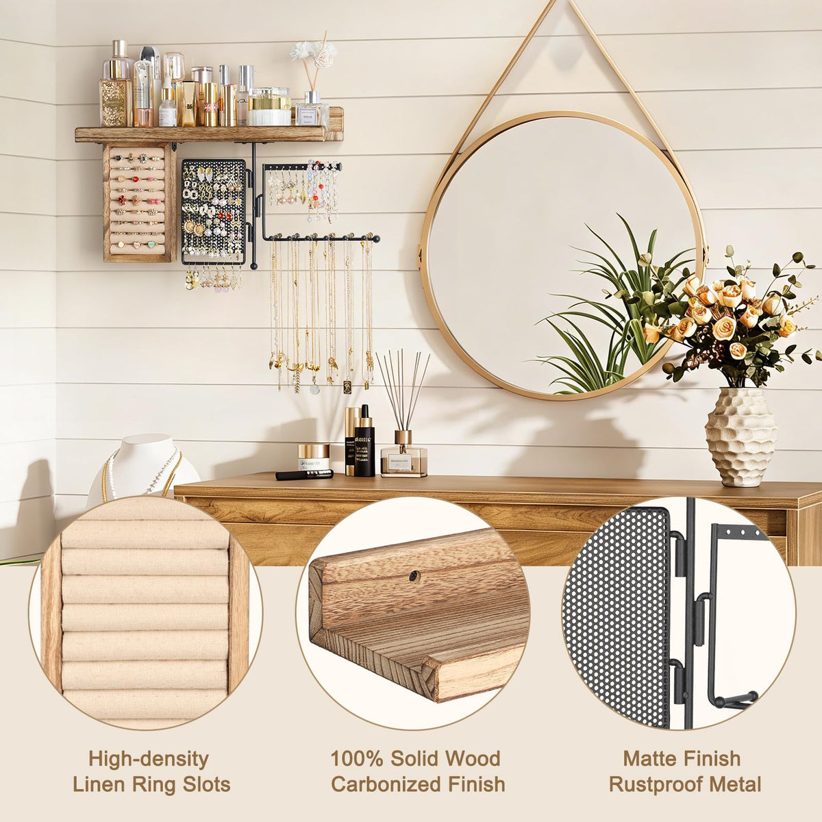 SOLIMINTR rotating peg board supports easy access to stud earrings