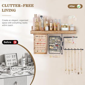 SOLIMINTR two-tier rotating necklace rack displays multiple chains at a glance