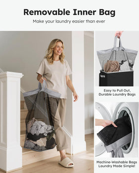 SOLEDI sturdy frame maintains upright shape under heavy laundry.