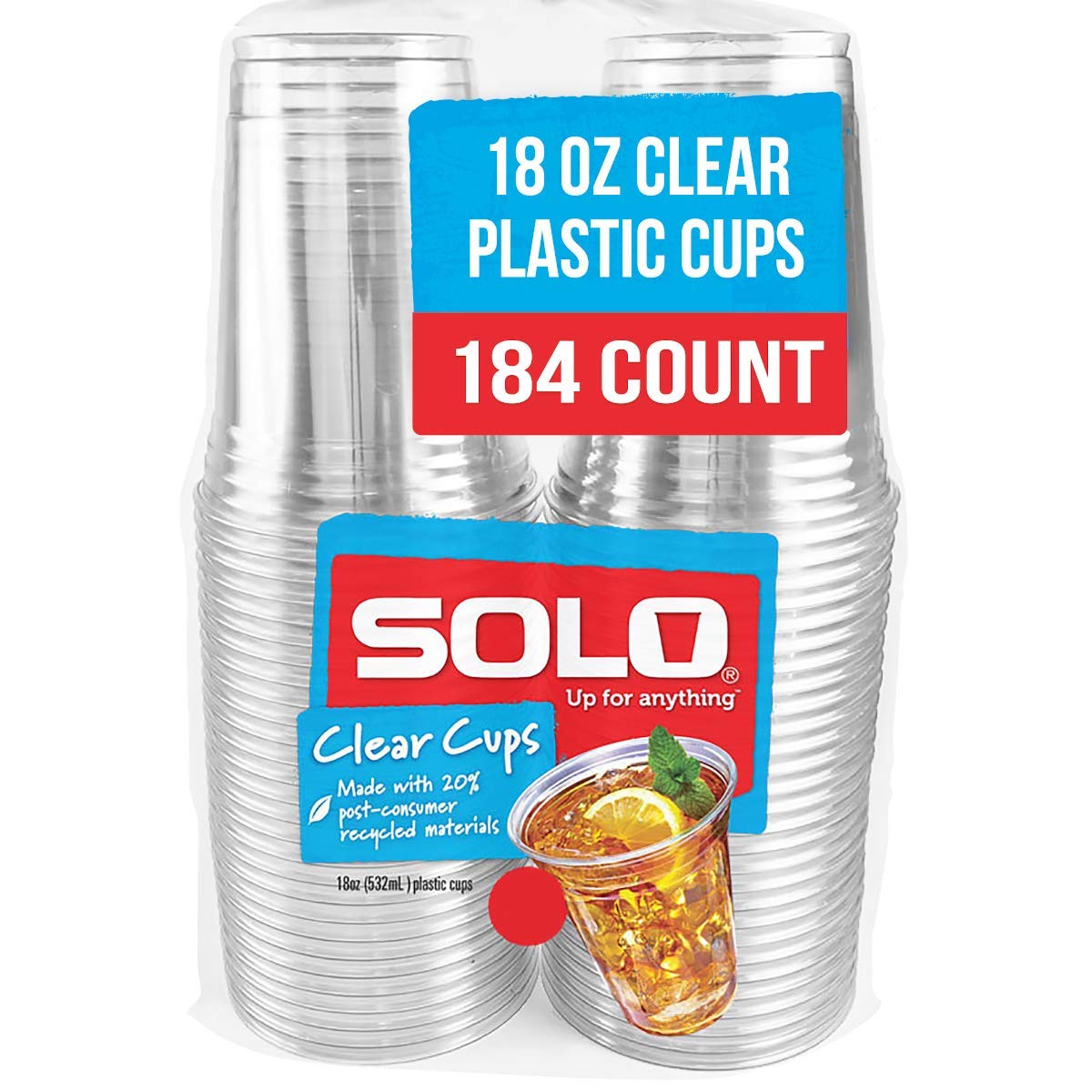 SOLO clear RPET 18oz cups for eco-friendly outdoor gatherings