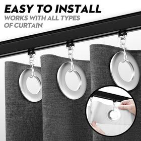 SOLOKOS curtains drape smoothly along the track for a clean look.