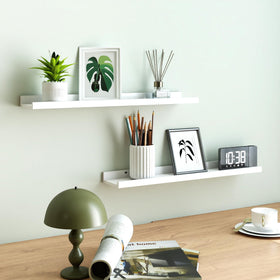 Solrot white floating shelf in bedroom for organized essentials