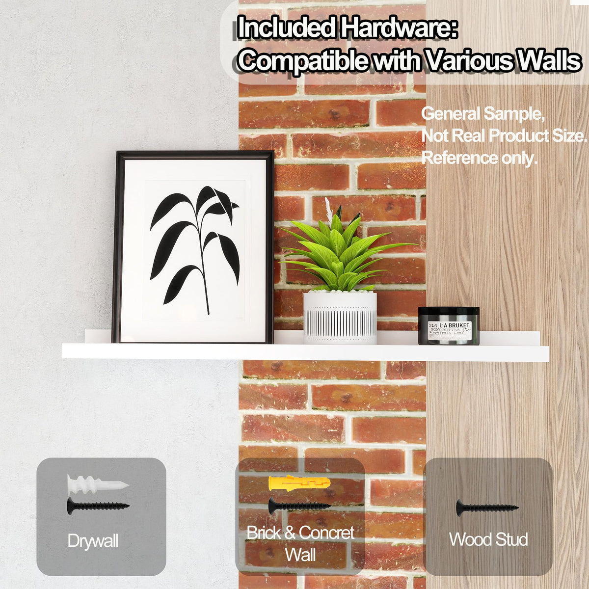 Solrot white floating shelf in nursery for keepsakes and books