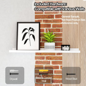 Solrot white floating shelf in nursery for keepsakes and books